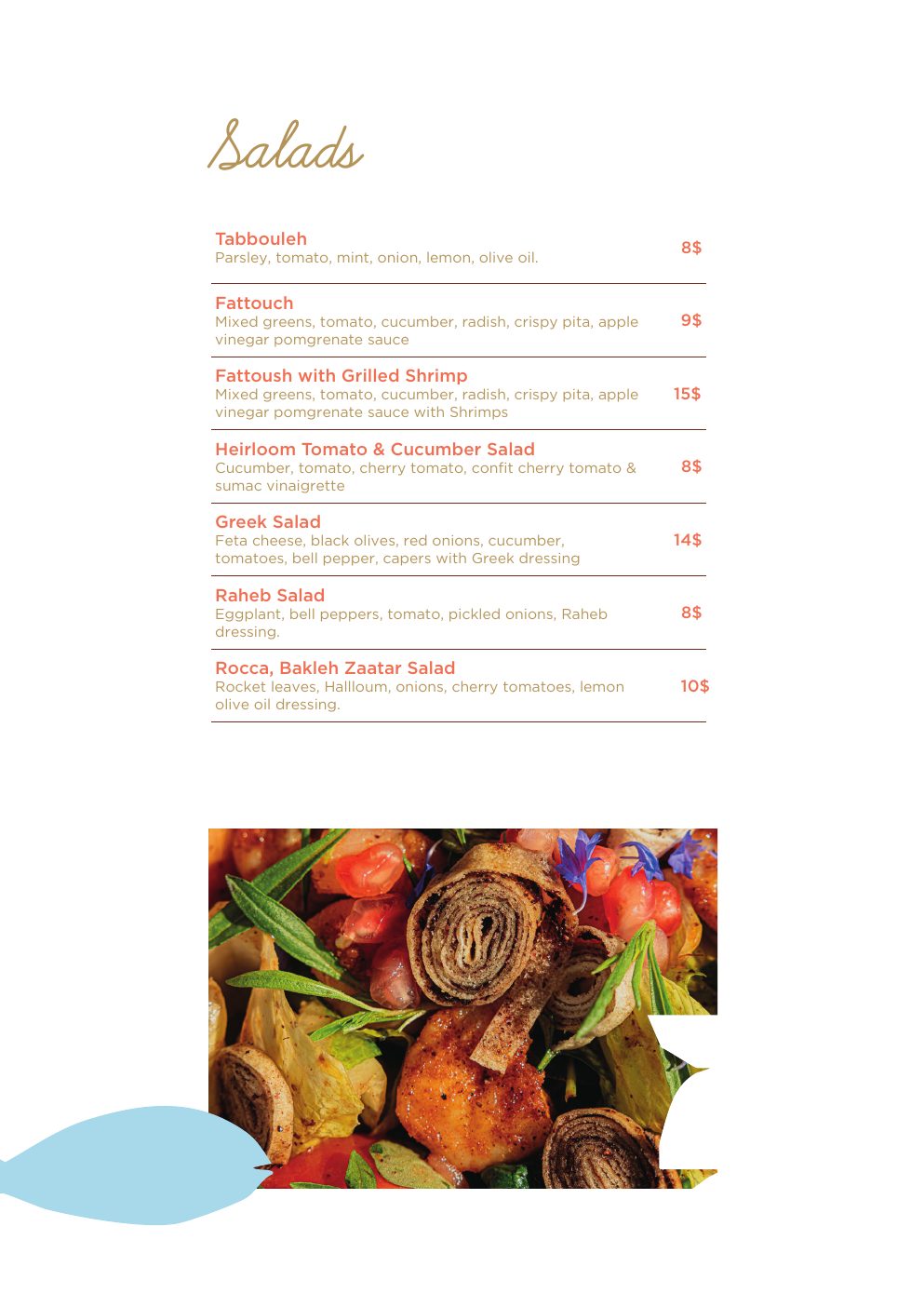 KYMA food menu page 4